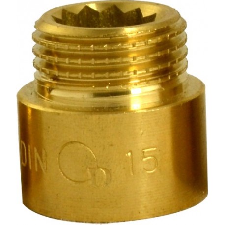 Przedłużka mosiężna 1/2" 15 mm