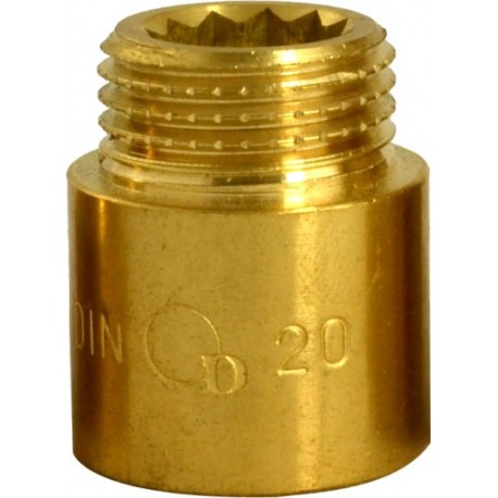 Przedłużka mosiężna 1/2" 15 mm