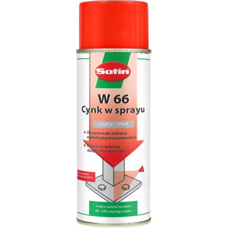 Sotin W66 CYNK W SPRAYU 400 ml SREBRNY MAT