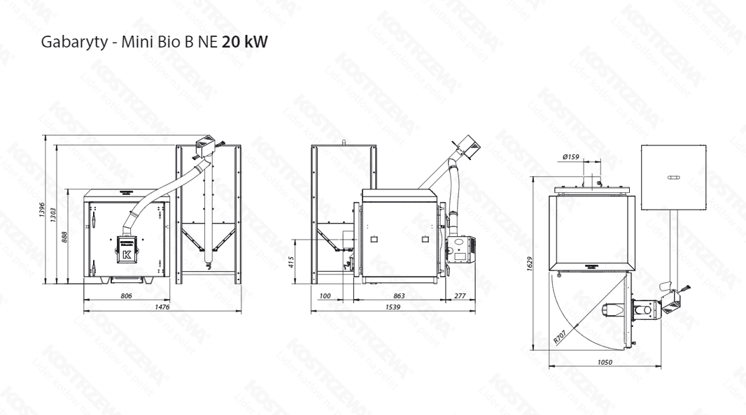 Gabaryty MINI BIO B NE